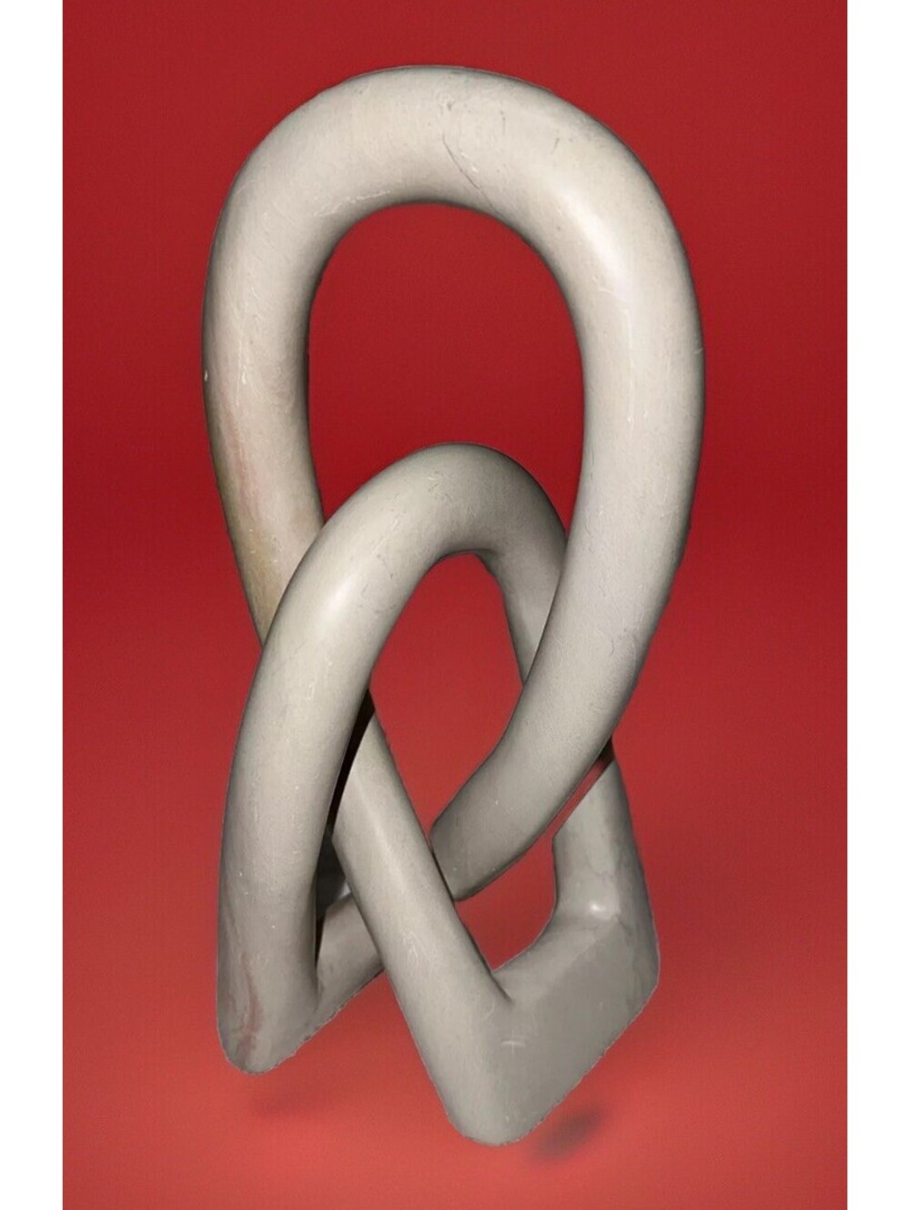 Hand Carved Soapstone Love Knot Unity Sculpture Kenya Modern Art